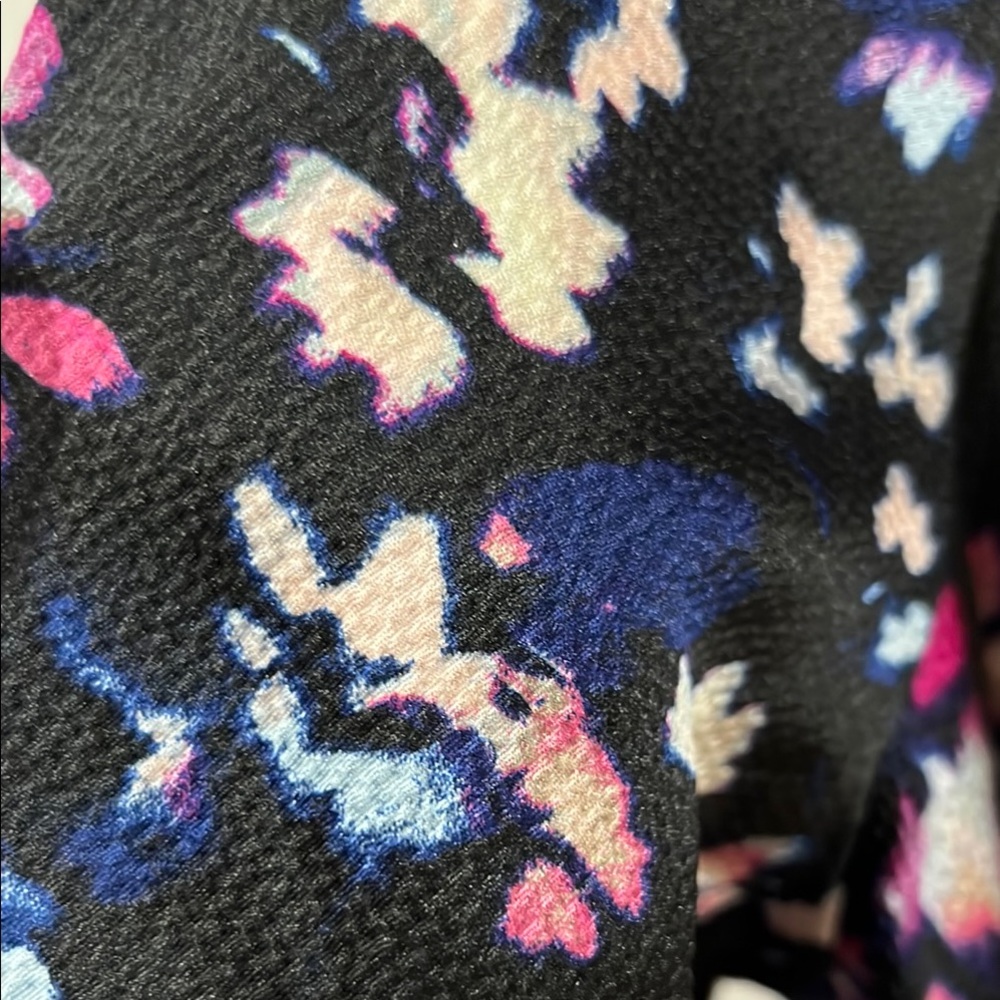 Lane Bryant Women's Floral Top - Black and Pink size 18 - Picture 3 of 8